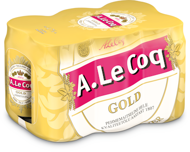 A.Le Coq Gold olut 4,7% 0,33l tlk 6-pack