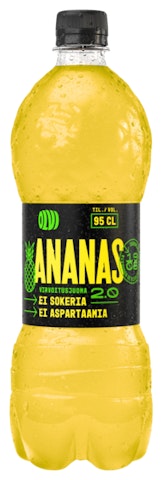 Olvi Ananas 2.0 sokeriton virvoitusjuoma 0,95l