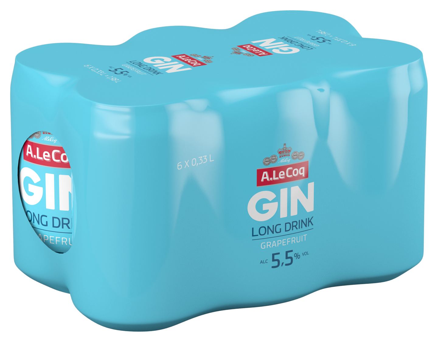 A.Le Coq GIN Grapefruit Long Drink 5,5% 0,33l 6-pack DOLLY