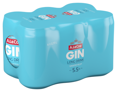 A.Le Coq GIN Grapefruit Long Drink 5,5% 0,33l 6-pack