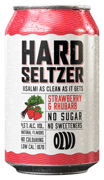 Olvi Hard Seltzer Mansikka-Raparperi 4,5% 0,33l