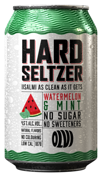 Olvi Hard Seltzer Watermelon-Mint 4,5% 0,33l