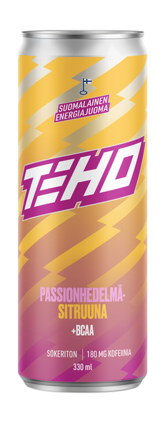 Teho Passion-Sitruuna energiajuoma sokeriton 0,33l