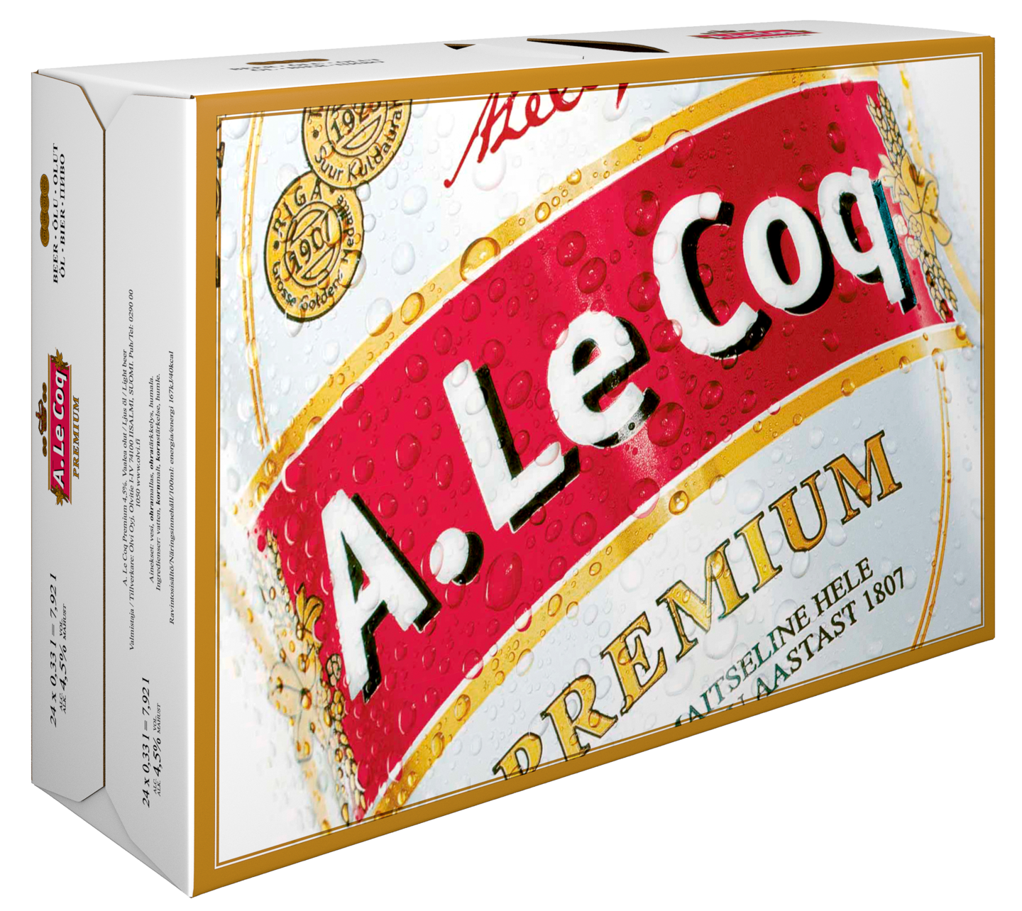 A.Le Coq Premium 4,5% 0,33l 24-pack PUOLILAVA