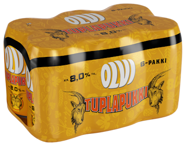 OLVI Tuplapukki olut 8,0% 0,33l 6-pack