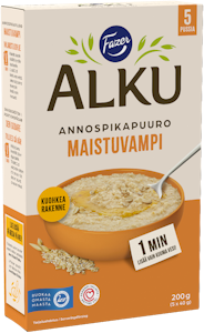 Fazer Alku annospikapuuro Maistuvampi kaurapuuro 5x40g