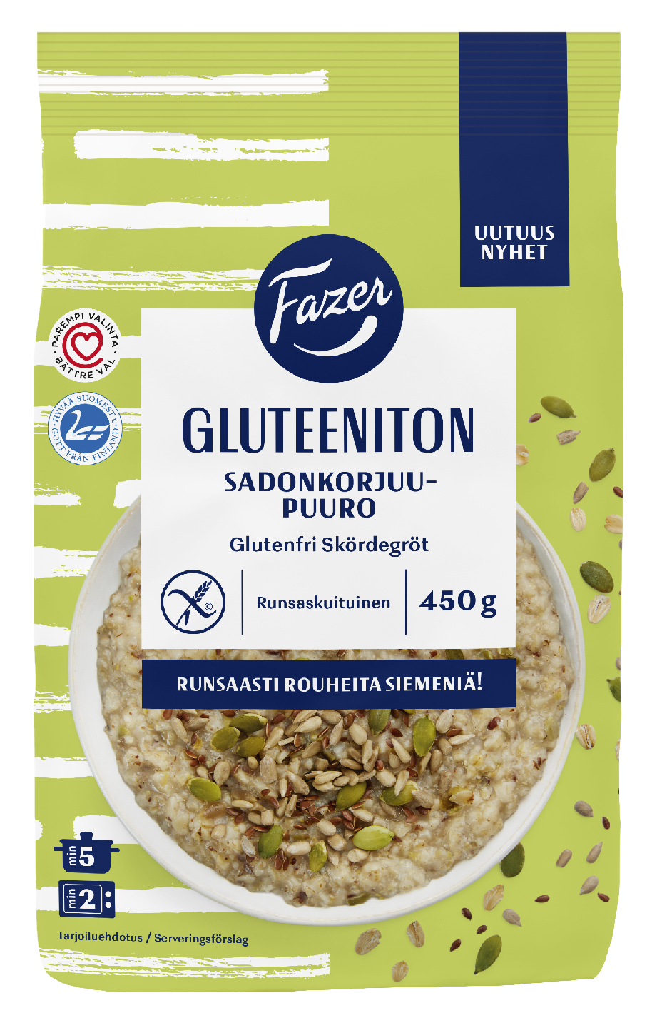 Fazer Gluteeniton Sadonkorjuupuuro 450 g