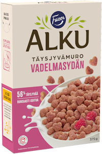 Fazer Alku täysjyvämuro vadelmasydän 375 g