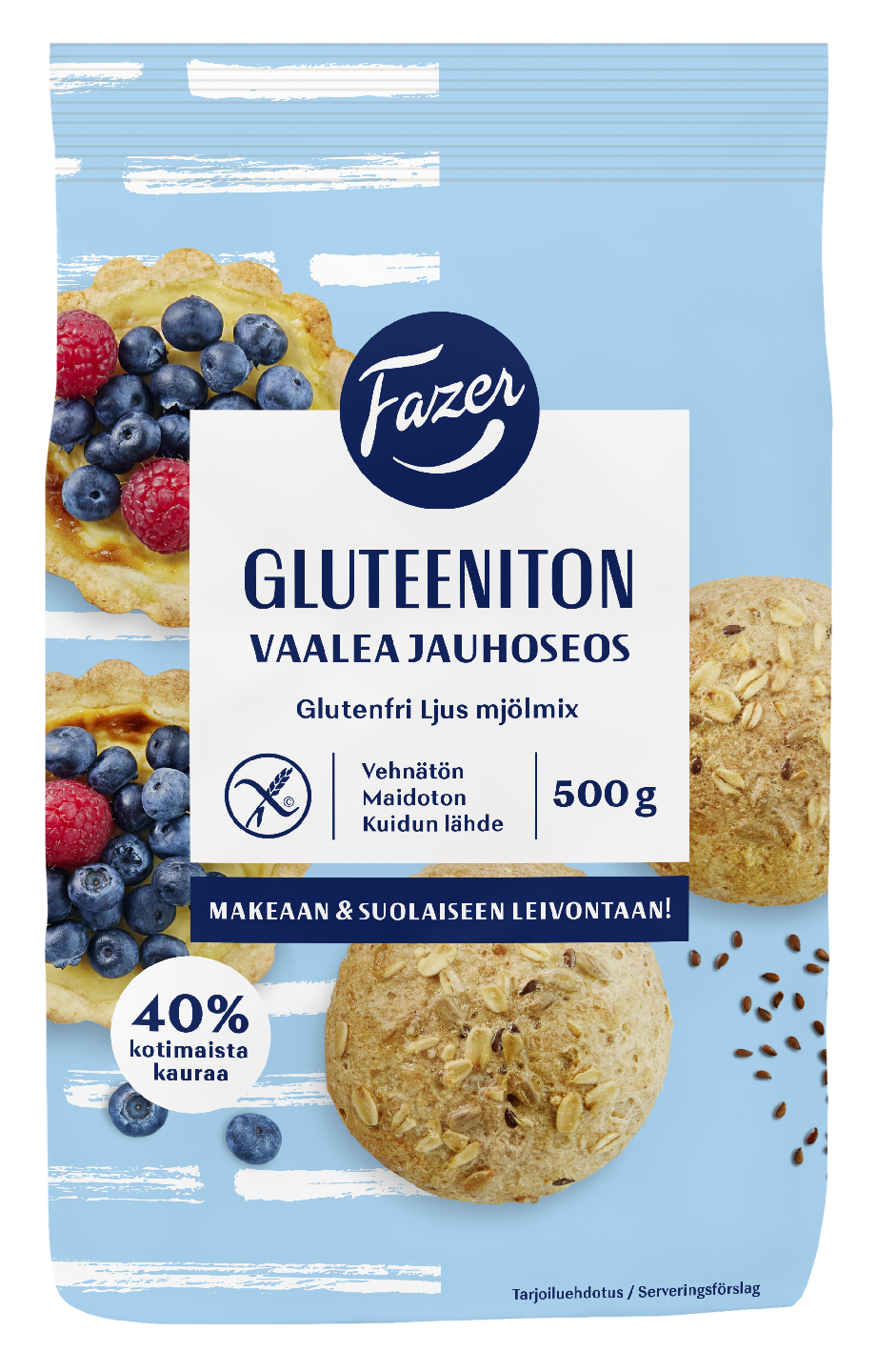 Fazer vaalea jauhoseos 500g gluteeniton