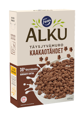 Fazer Alku kaakaotähdet täysjyvämuro 400g