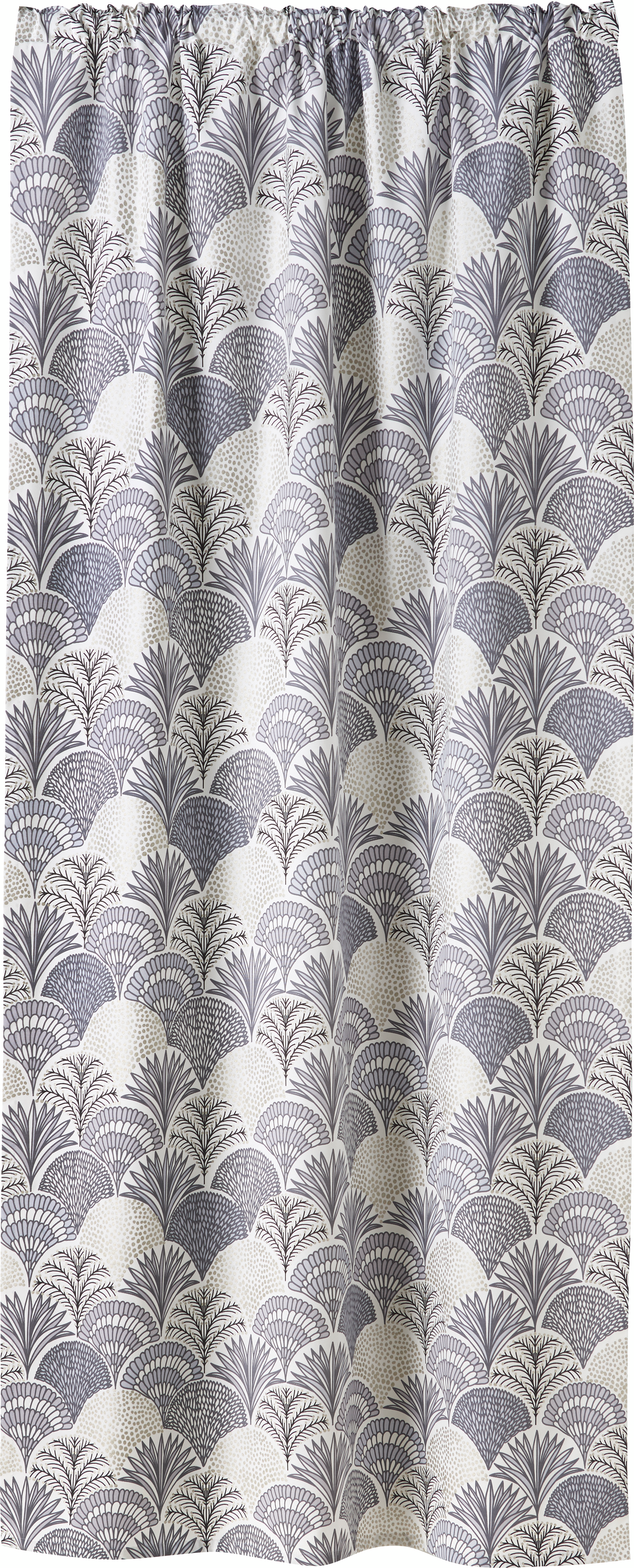 Vallila Viuhka verho harmaavalkoinen