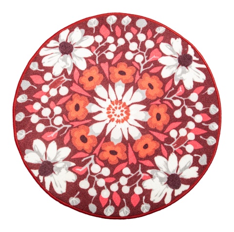 Vallila Mandala matto pyöreä 80 cm punainen