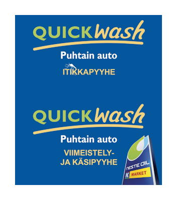 QuickWash 2-osainen Itikka-, viimeistely- ja käsipyyhe