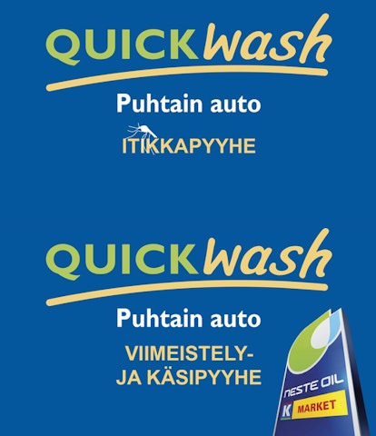 QuickWash 2-osainen Itikka-, viimeistely- ja käsipyyhe