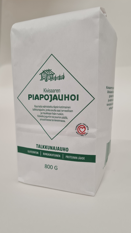 Kivisaaren Piapojauhoi talkkunajauho 800g gluteeniton