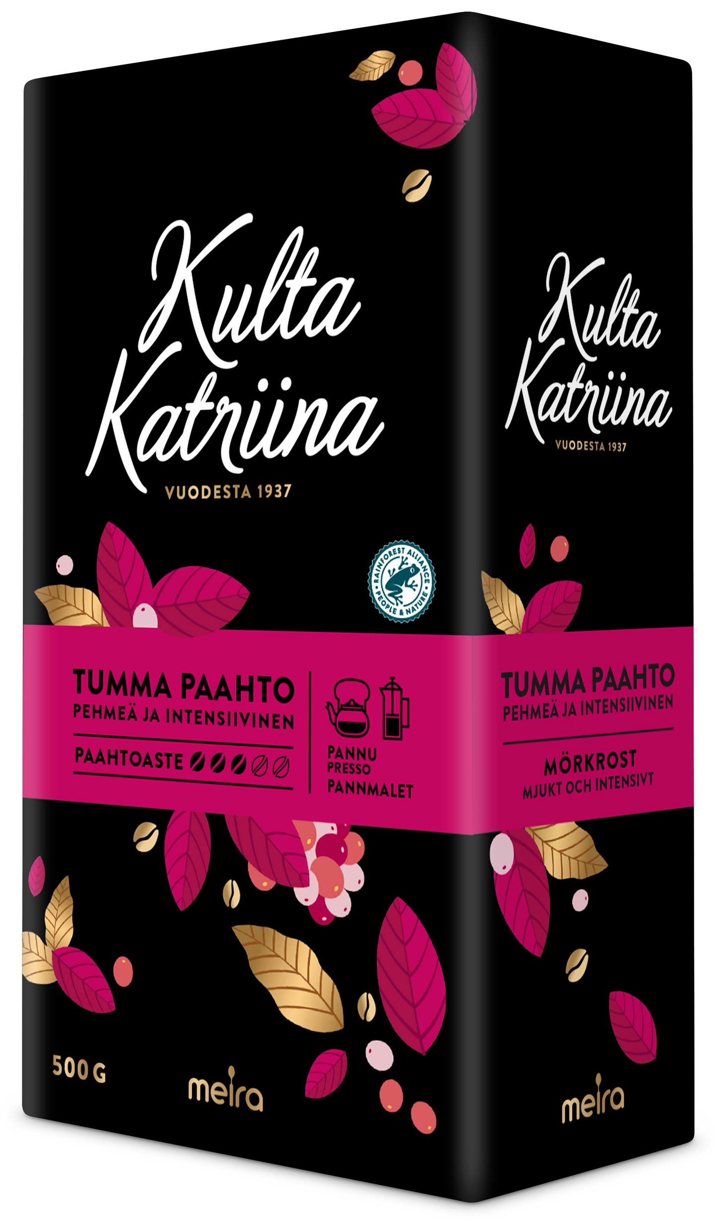 Kulta Katriina Tumma paahto pannukahvi RFA 500g