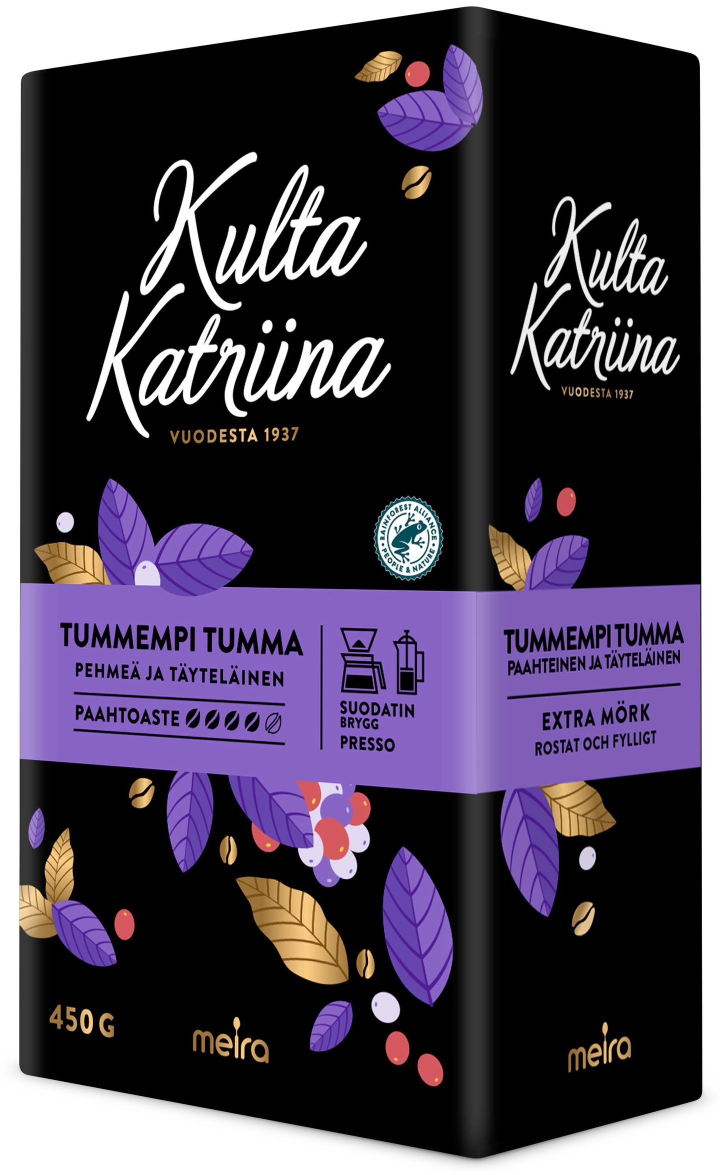 Kulta Katriina Tummempi tumma suodatinkahvi RFA 450g