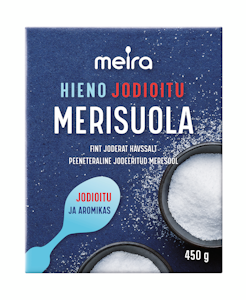 Meira merisuola 450g hieno, jodioitu