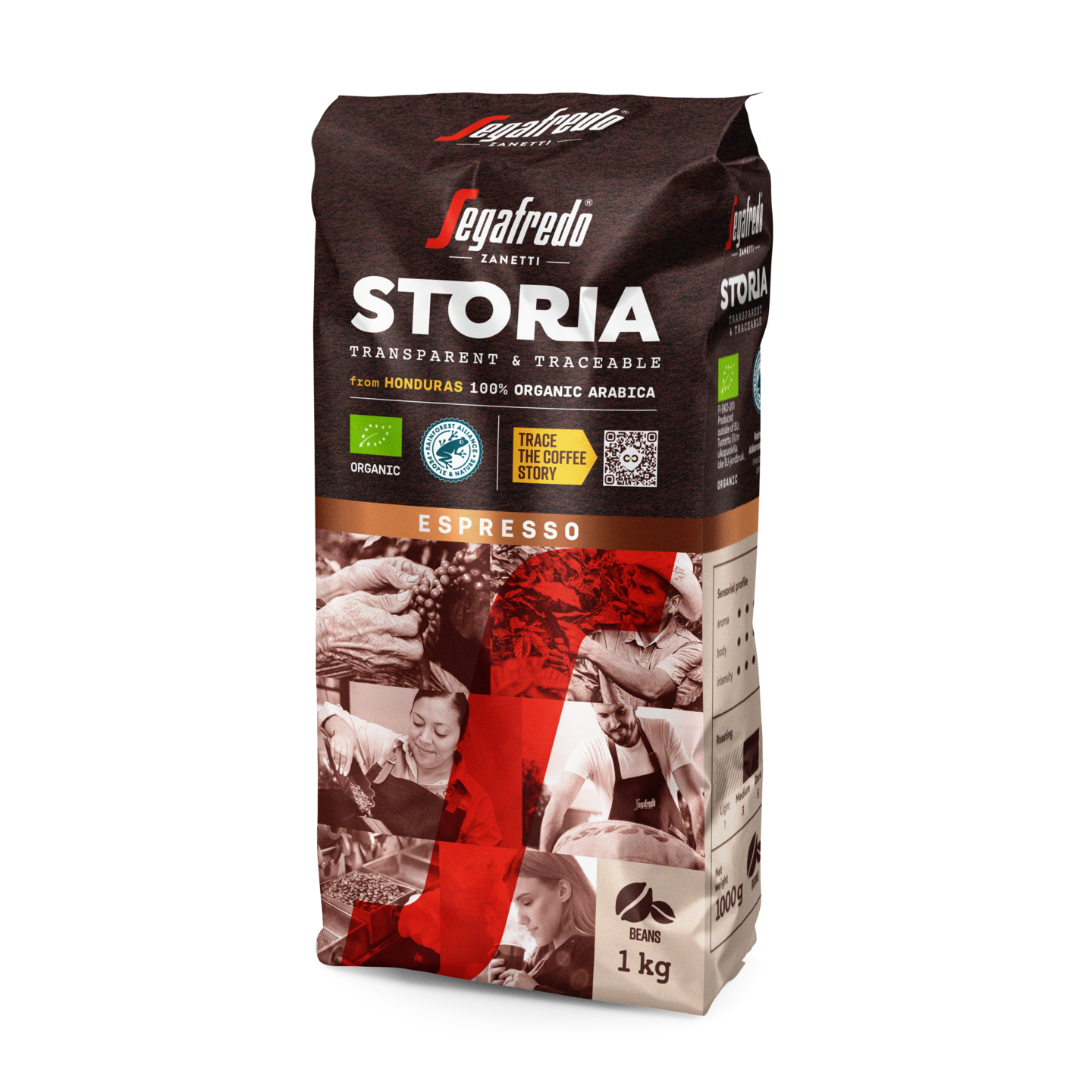 Segafredo Storia Espresso papukahvi luomu RFA 1kg