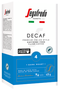 Segafredo Decaf kahvi 425g suodatinjauhatus kofeiiniton RFA