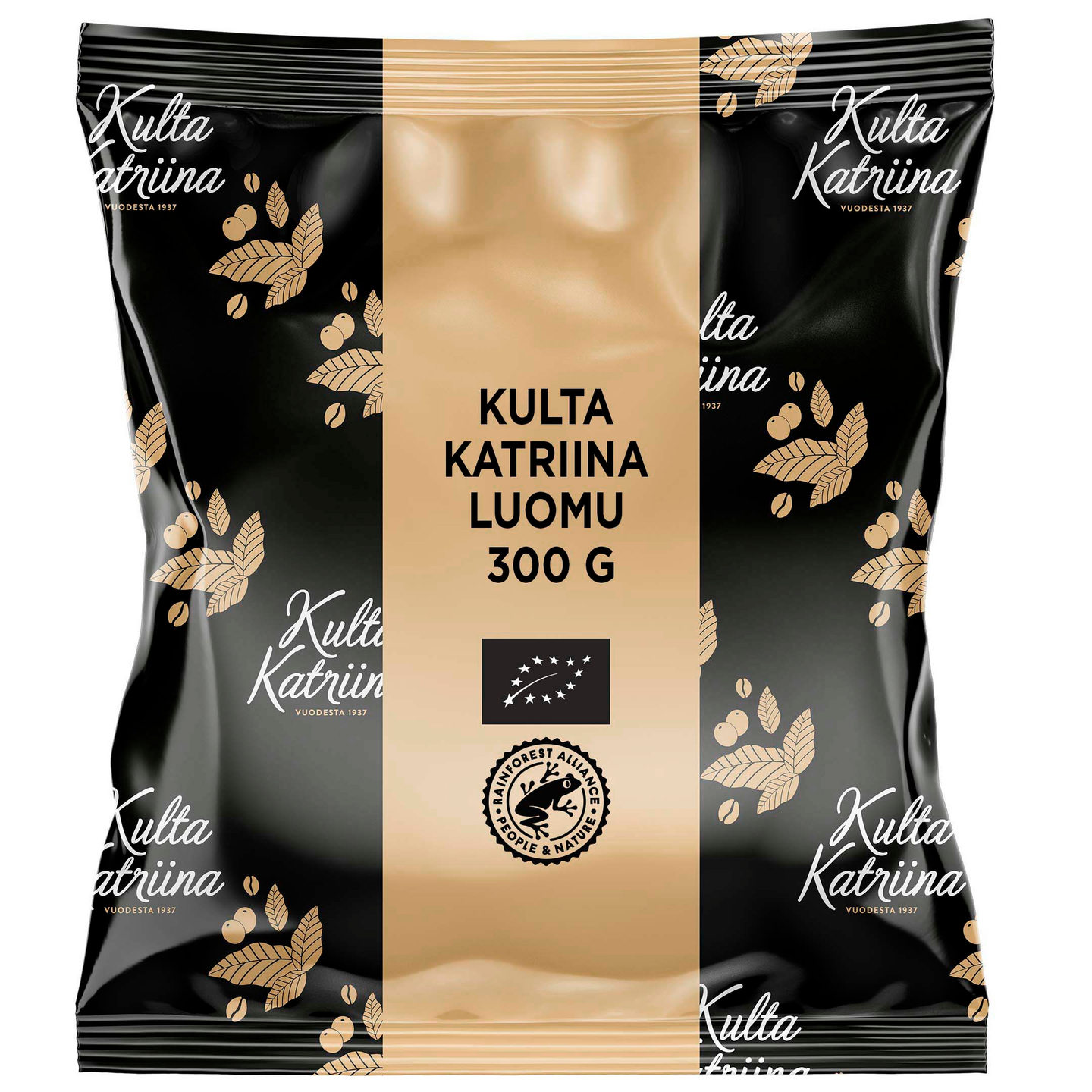 Kulta Katriina Luomu puolikarkea jauhatus kahvi RFA 15x300g