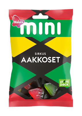Malaco Mini Aakkoset Sirkus viinikumimakeisia 120g