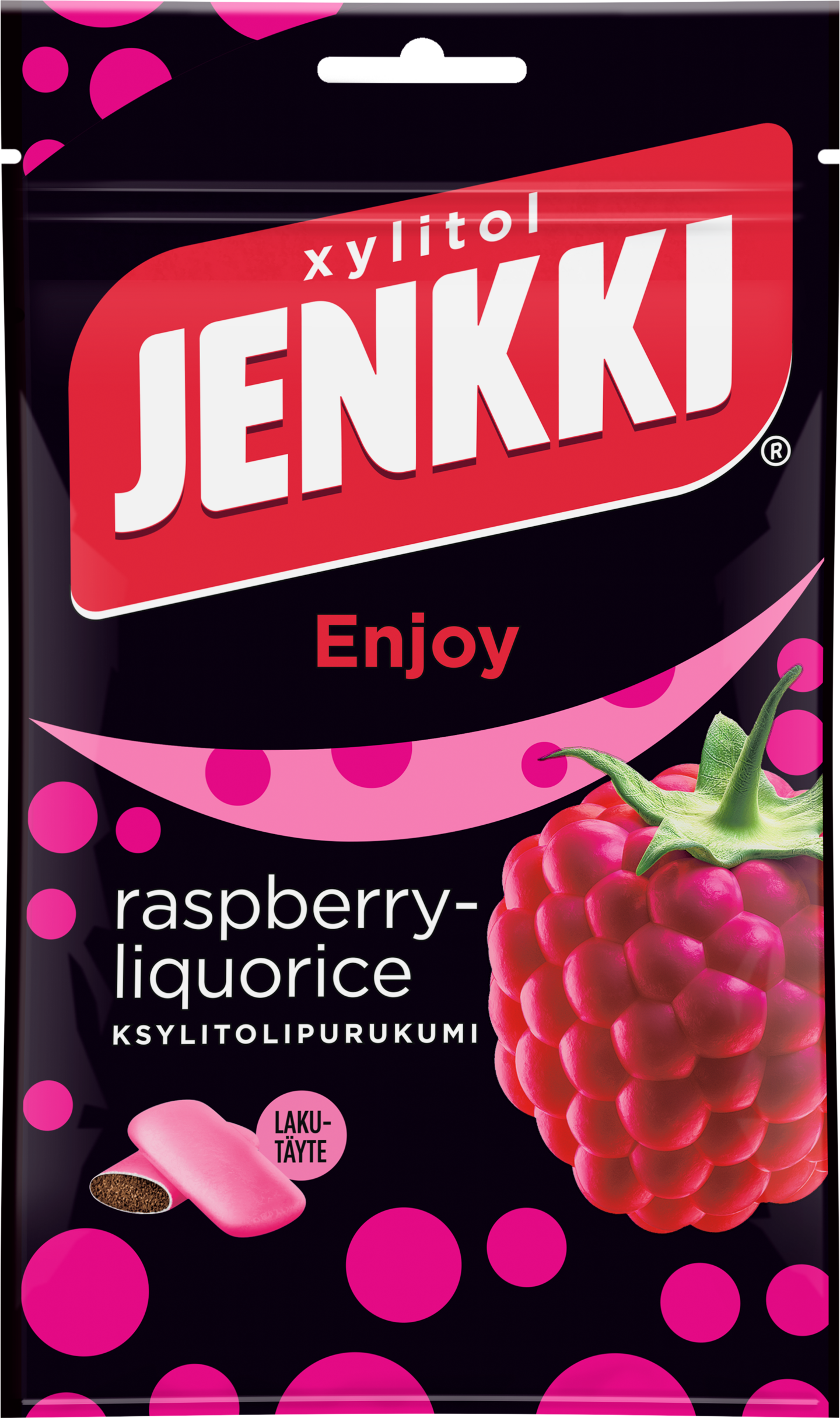 Jenkki Enjoy raspberry-liquorice ksylitolipurukumi 100g
