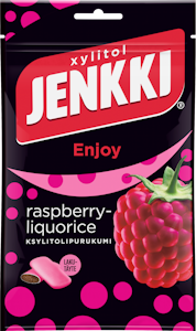 Jenkki Enjoy raspberry-liquorice ksylitolipurukumi 100g