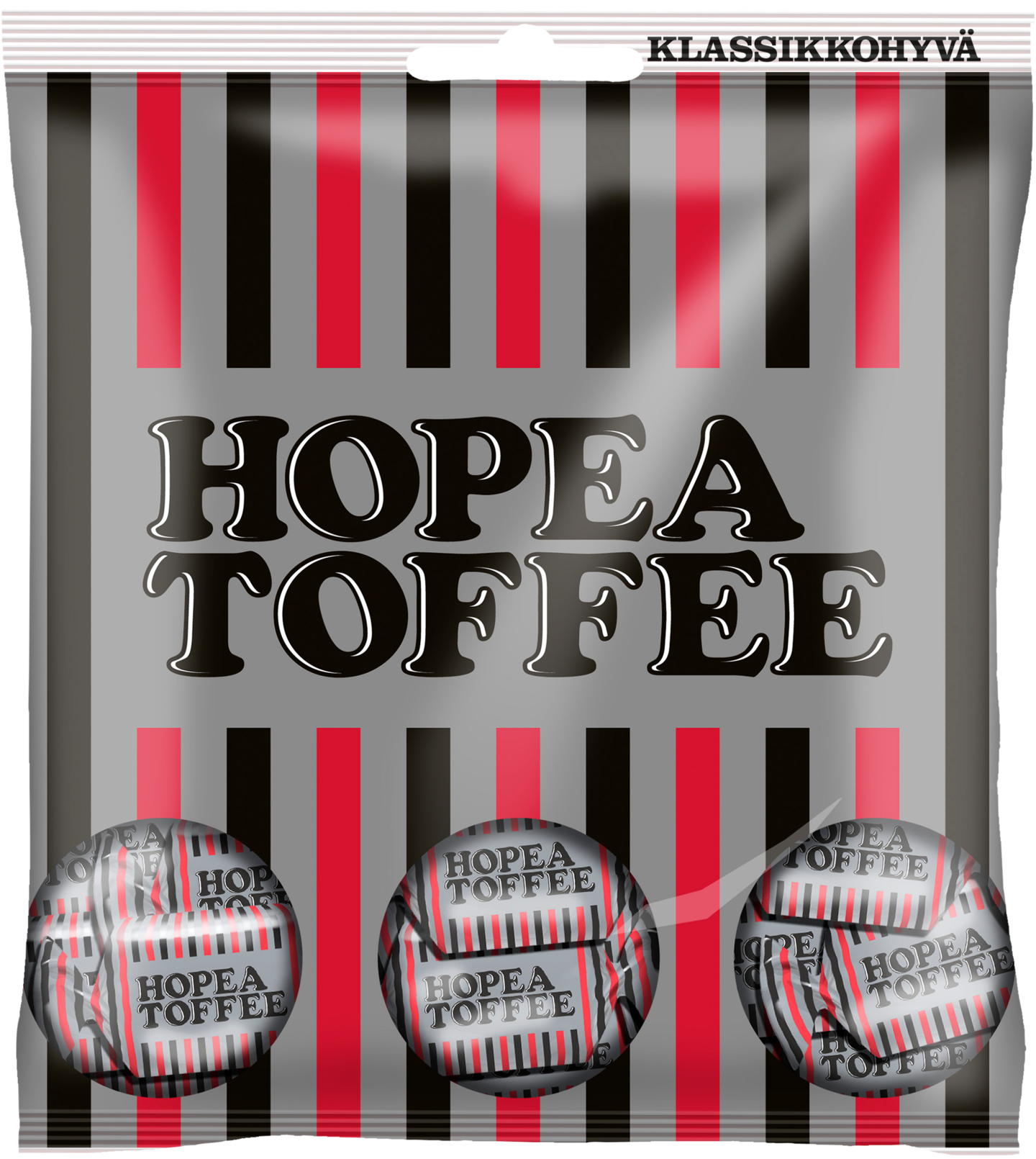 Hopeatoffee pussi 169g lakritsitoffee