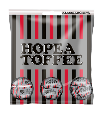 Hopeatoffee pussi 169g lakritsitoffee