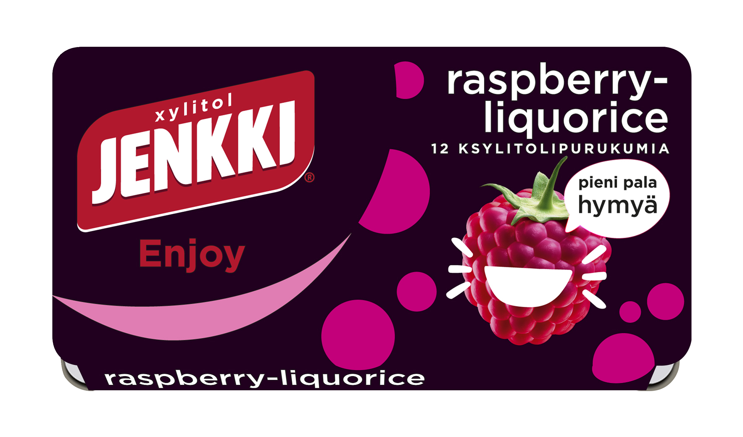 Jenkki ksylitolipurukumi 18g Raspberry-Liquorice