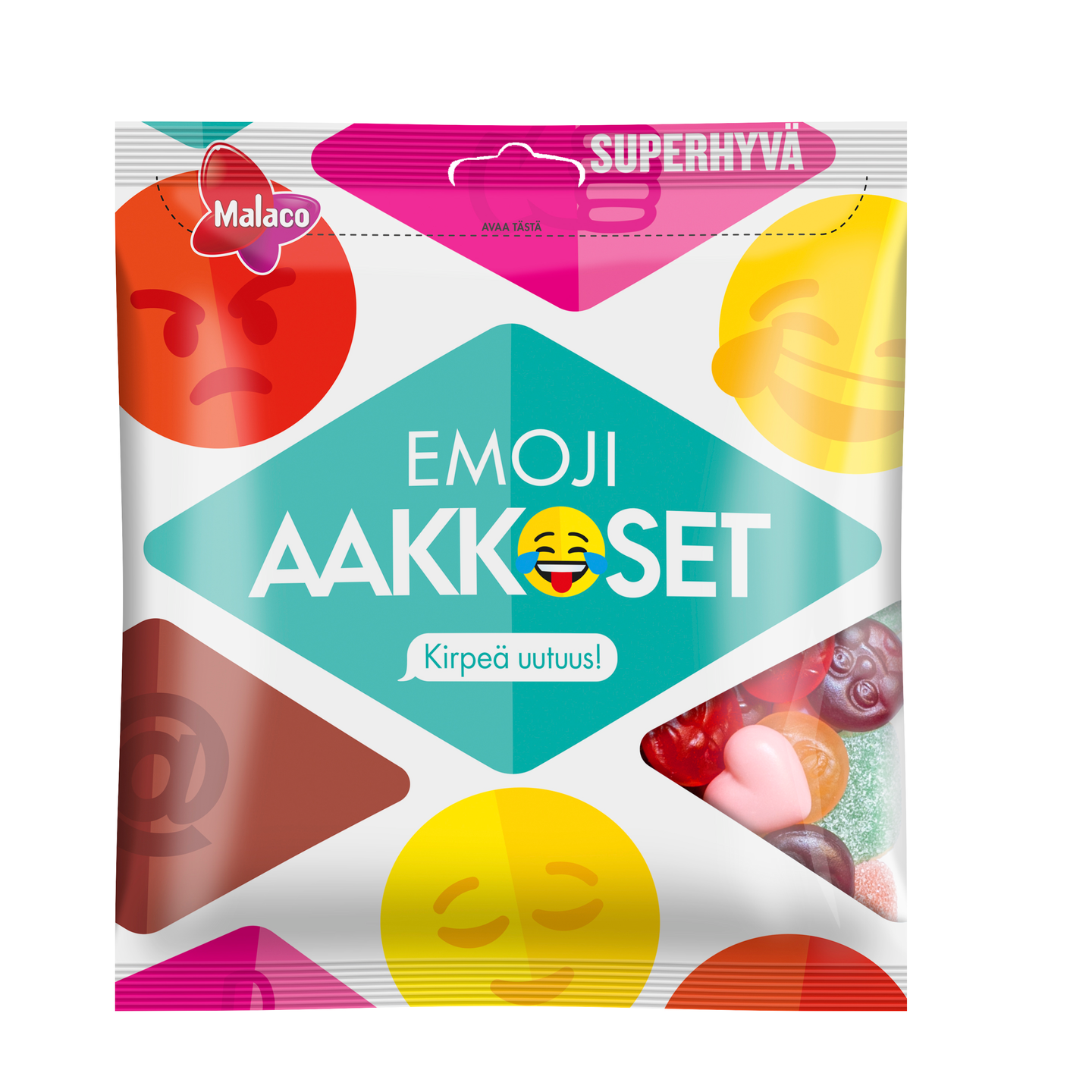 Malaco Aakkoset makeissekoitus 315g Emoji | K-Ruoka Verkkokauppa