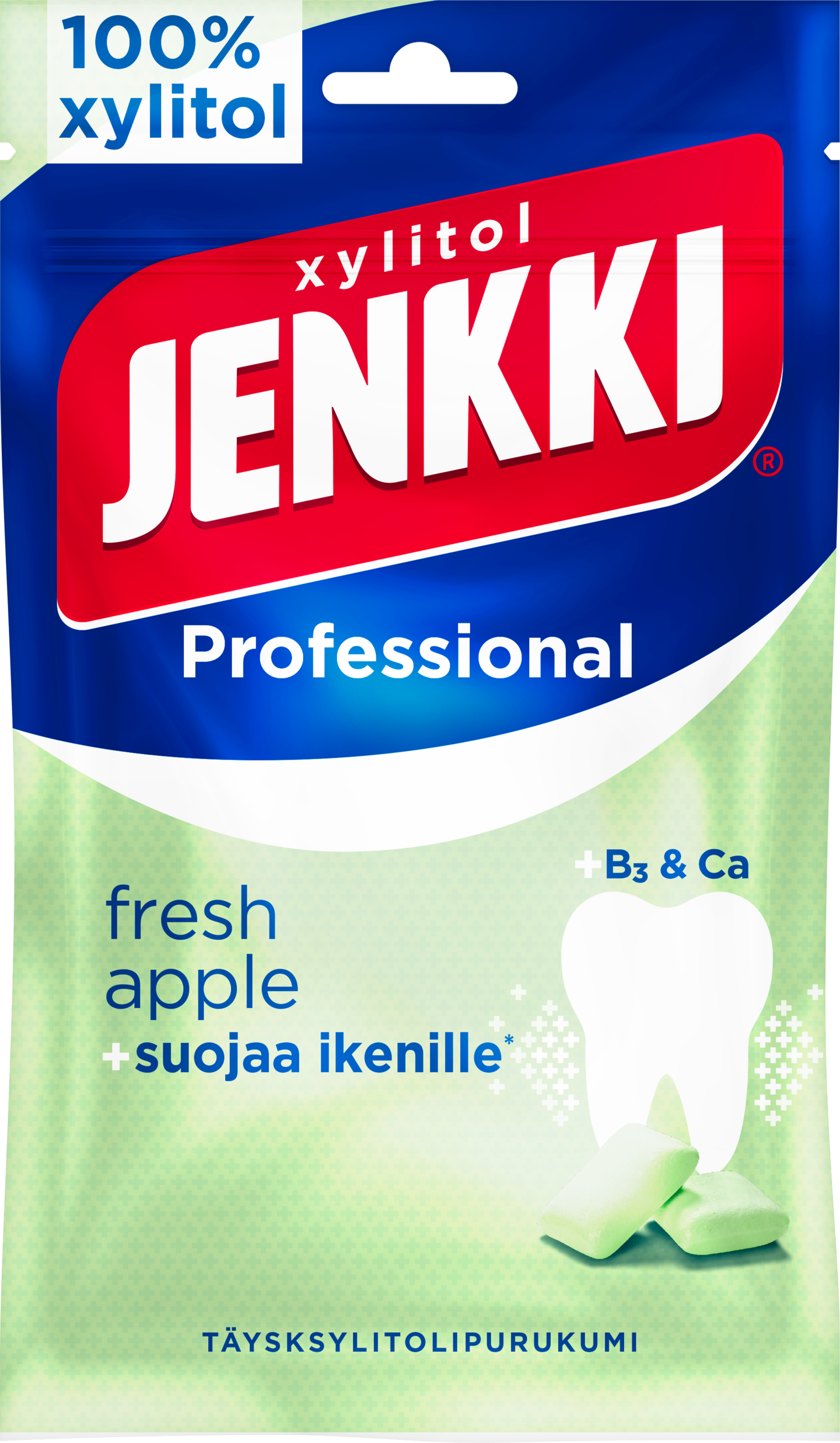 Jenkki professional täysksylitolipurukumi fresh apple 80g