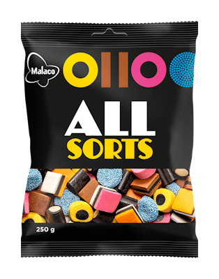 Malaco Allsorts lakritsisekoitus 250g