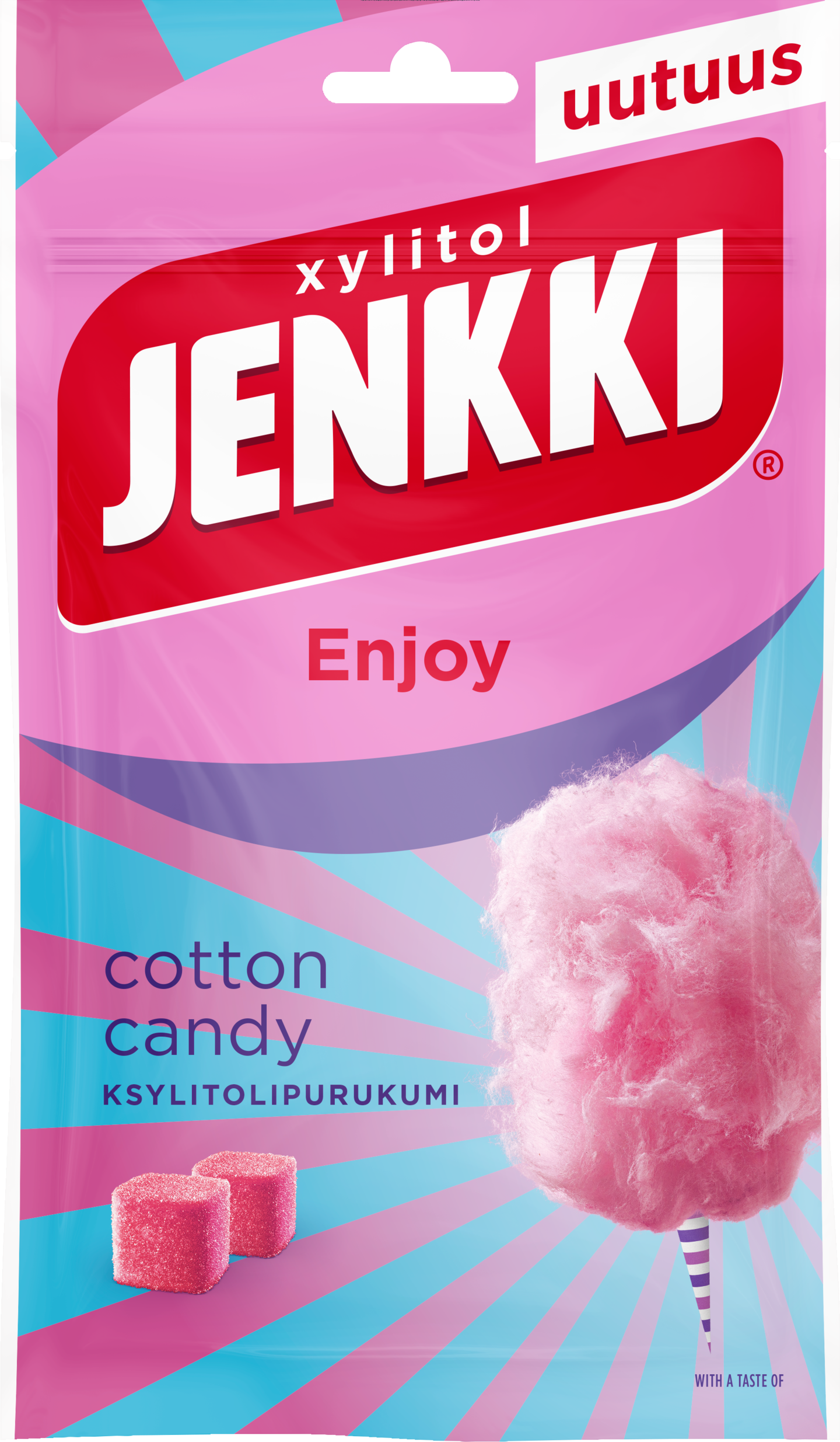 Jenkki Enjoy ksylitolipurukumi 70g Cotton Candy