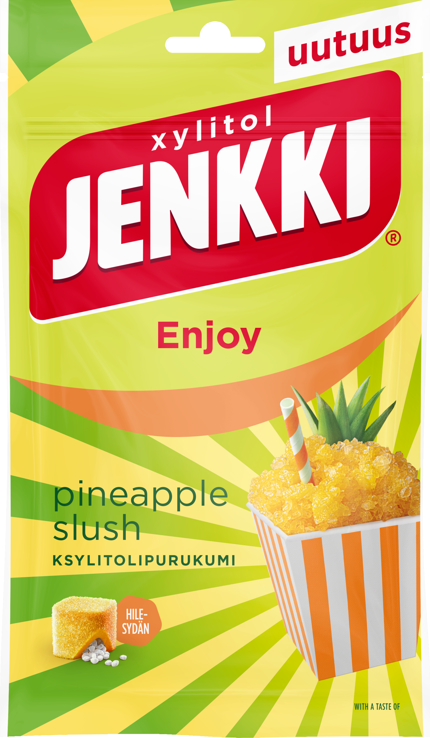 Jenkki Enjoy ksylitolipurukumi 70g Pineapple Slush — HoReCa-tukku Kespro