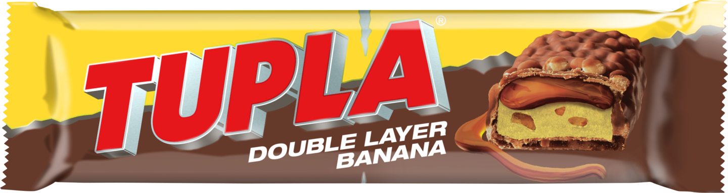 Tupla Double Layer Banana suklaapatukka 48g RFA