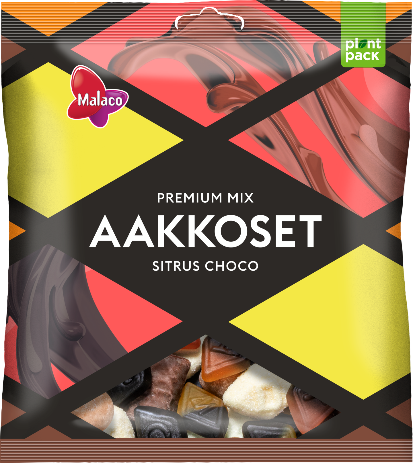 Malaco Aakkoset Sitrus Choco makeissekoitus 280g