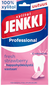 Jenkki Professional Fresh Strawberry +C täysksylitolipurukumi 90g