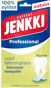 Jenkki Professional Cool Lemongrass +Fluoridi täysksylitolipurukumi 90g