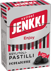 Jenkki Enjoy Hopeatoffee ksylitolipastilli 80g