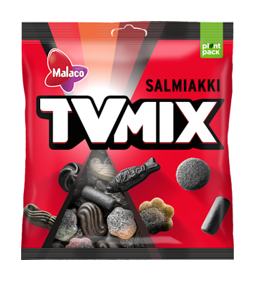 Malaco TV Mix Salmiakki makeispussi 280g