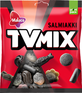 Malaco TV Mix makeispussi 280g salmiakki