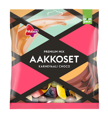 Malaco Aakkoset Karnevaali Choco makeissekoitus 280g