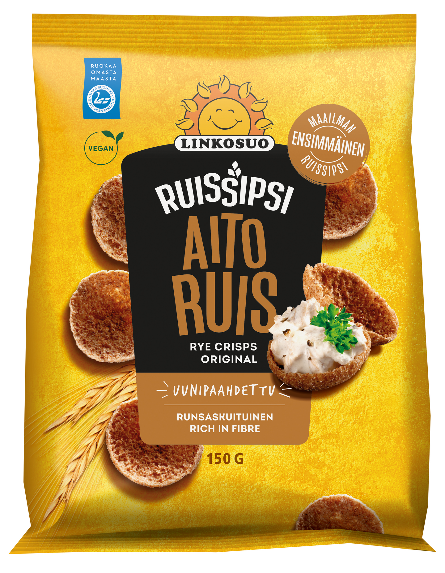 Linkosuo aito ruissipsi 150 g TEHOLAVA