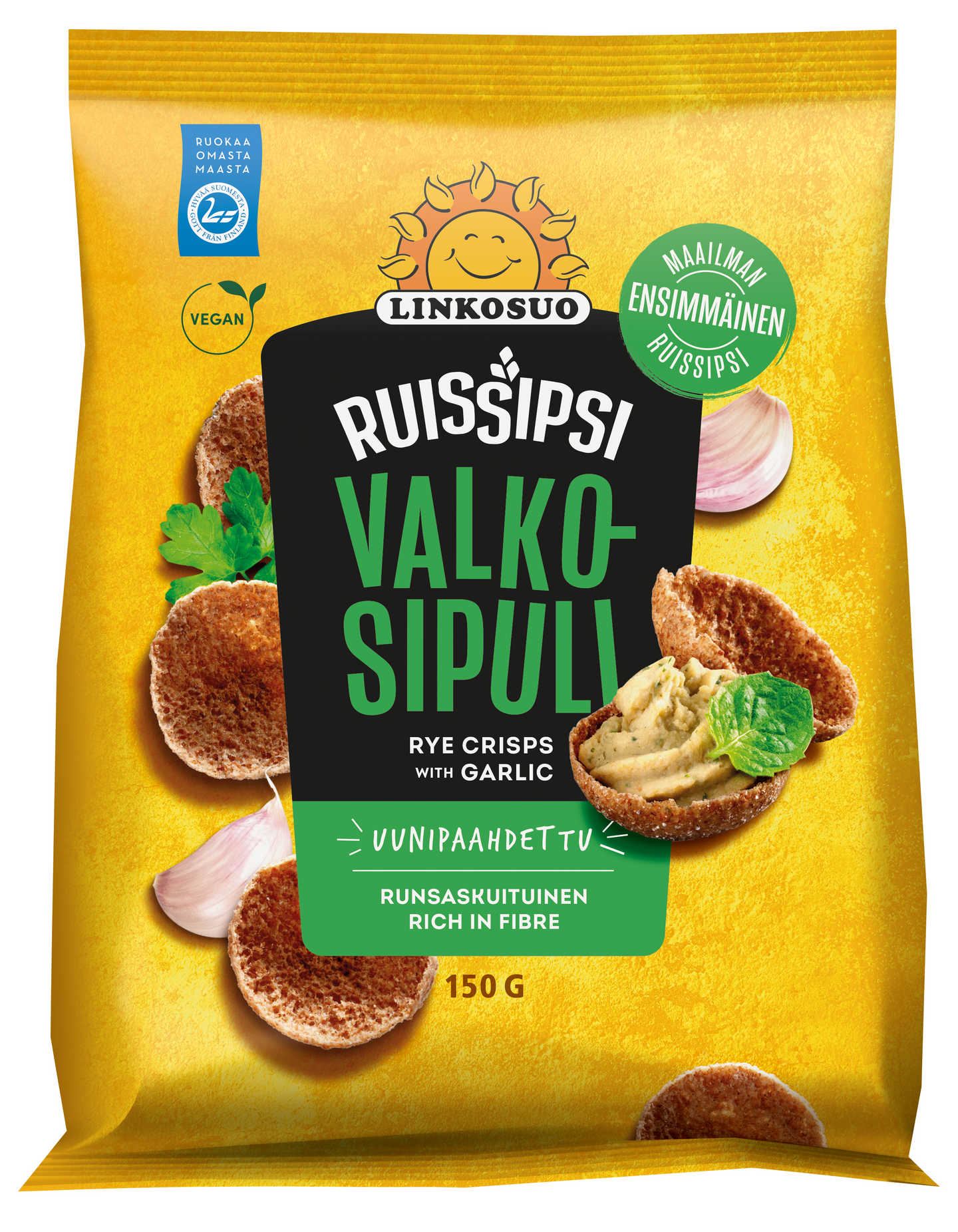 Linkosuo ruissipsi valkosipuli 150 g