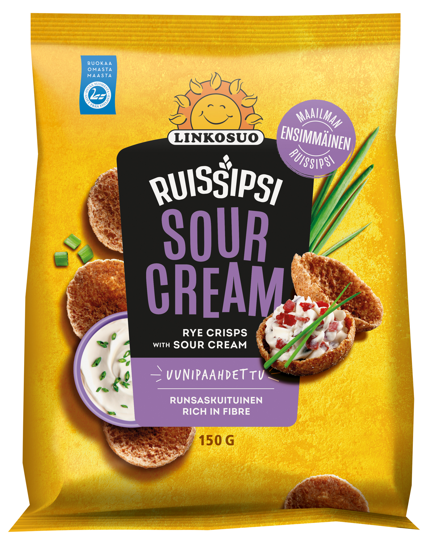 Linkosuo ruissipsi sour cream 150 g