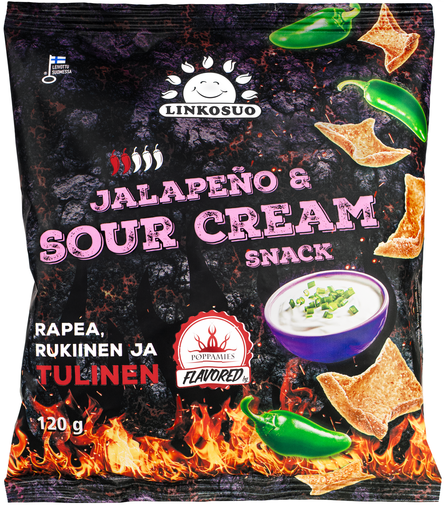 Linkosuo x Poppamies snack 120g jalapeno-sour