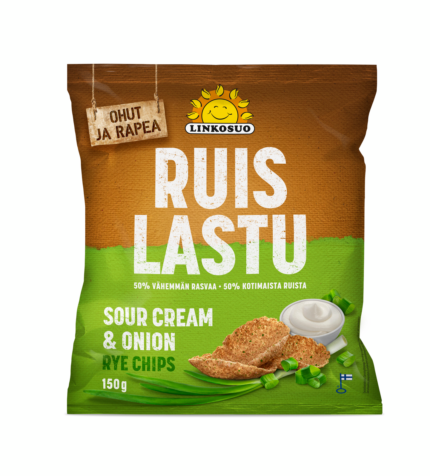 Linkosuo Ruislastu 150g sour cream onion