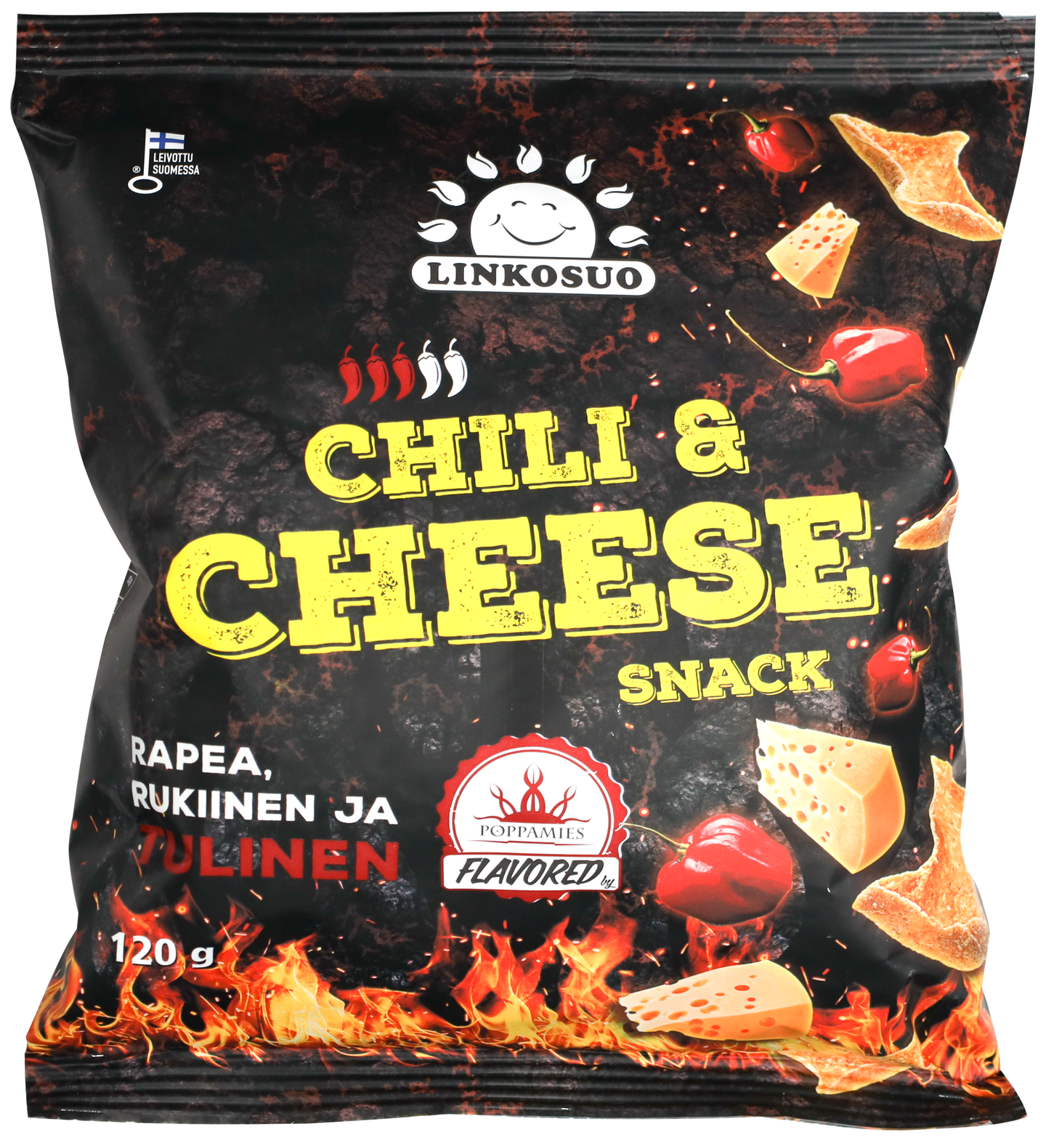 Linkosuo x Poppamies Snack 120g chili ja juusto